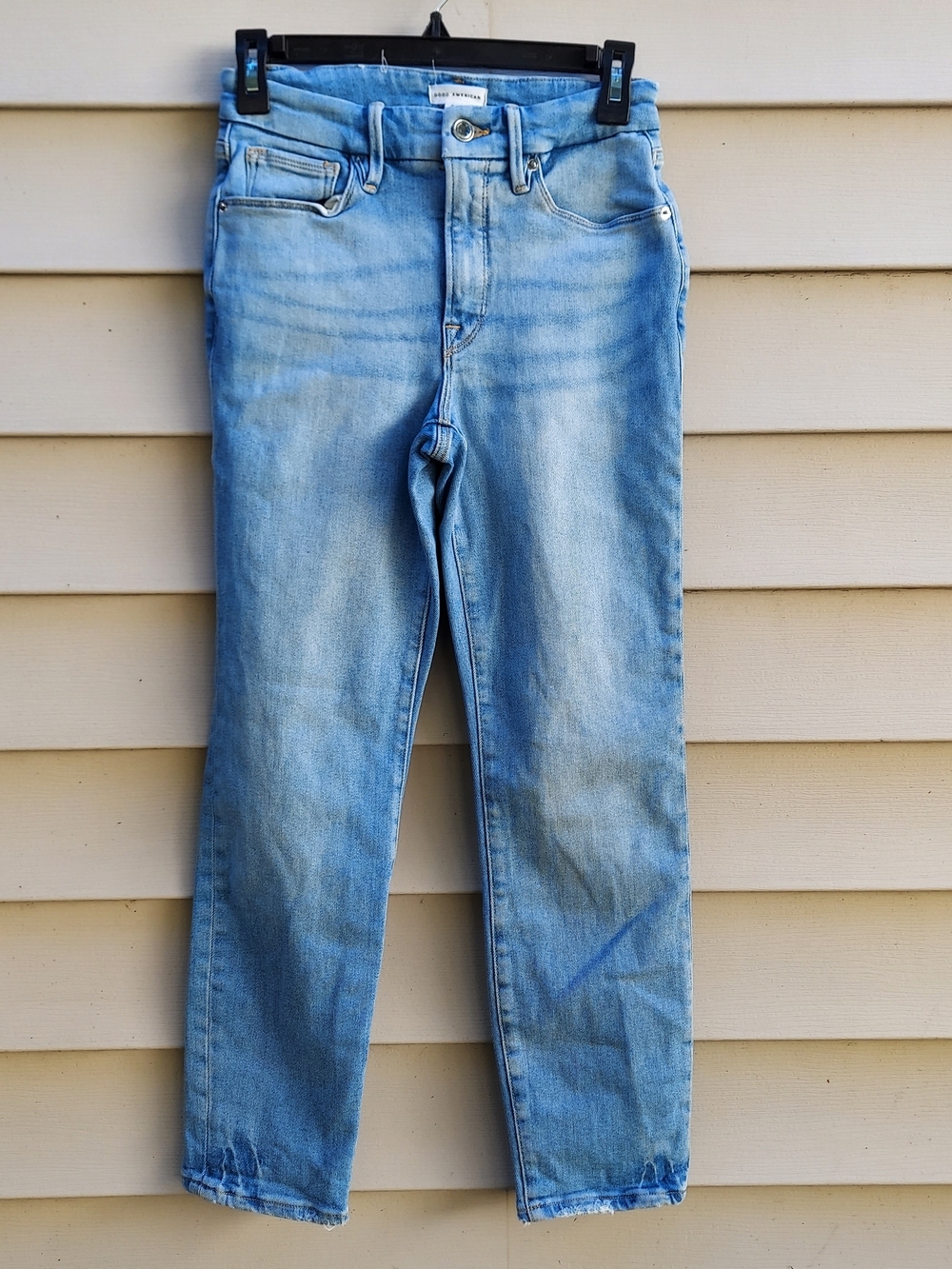 Good American Light Blue Bootcut Woman Jeans Size 6/28